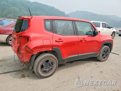 Trzecie zdjęcie samochodu z tyłu: 2018 JEEP RENEGADE SPORT VIN:ZACCJBAB7JPH07680 - miniatura