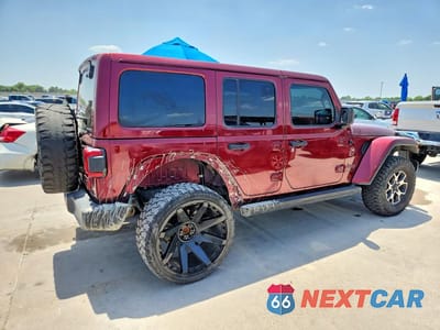 Trzecie zdjęcie samochodu z tyłu: 2021 JEEP WRANGLER UNLIMITED RUBICON VIN:1C4HJXFG6MW569077 - miniatura
