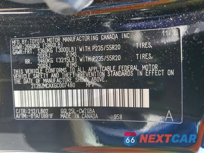 Zdjęcie 12 z 12 samochodu: 2016 LEXUS RX 350 BASE VIN:2T2BZMCAXGC007480 - miniatura
