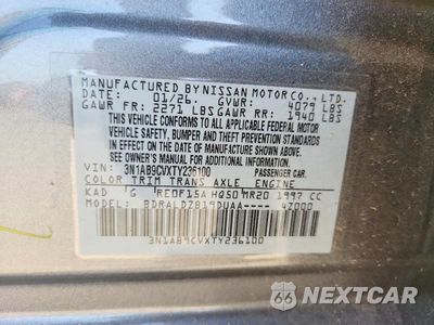 Zdjęcie 12 z 12 samochodu: 2026 NISSAN SENTRA SV VIN:3N1AB9CVXTY236100 - miniatura