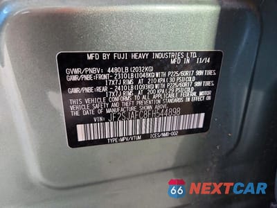 Zdjęcie 13 z 13 samochodu: 2015 SUBARU FORESTER 2.5I PREMIUM VIN:JF2SJAFC8FH544898 - miniatura