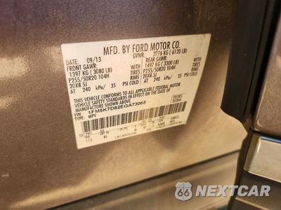 Zdjęcie 13 z 13 samochodu: 2014 FORD EXPLORER XLT VIN:1FM5K7D82EGA73065 - miniatura