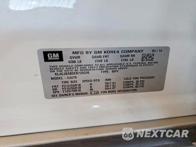 Zdjęcie 14 z 14 samochodu: 2014 BUICK ENCORE CONVENIENCE VIN:KL4CJBSB5EB720226 - miniatura