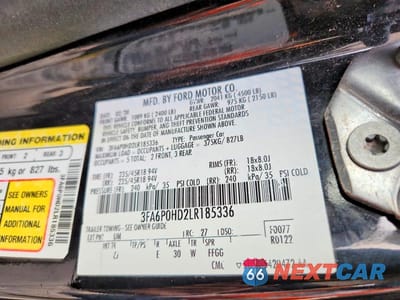 Zdjęcie 12 z 12 samochodu: 2020 FORD FUSION SE VIN:3FA6P0HD2LR185336 - miniatura