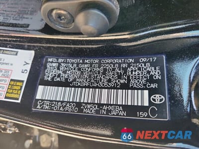 Zdjęcie 12 z 12 samochodu: 2017 TOYOTA PRIUS TWO VIN:JTDKBRFU4H3053912 - miniatura