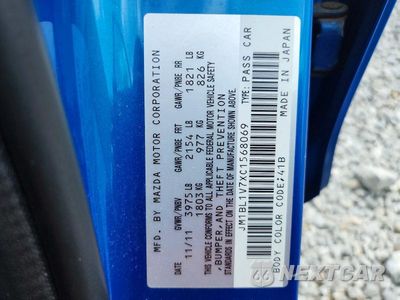 Zdjęcie 12 z 12 samochodu: 2012 MAZDA 3 I VIN:JM1BL1V7XC1568069 - miniatura