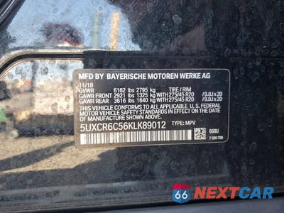 Zdjęcie 13 z 13 samochodu: 2019 BMW X5 XDRIVE40I VIN:5UXCR6C56KLK89012 - miniatura