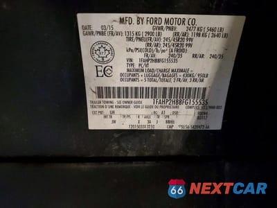 Zdjęcie 12 z 12 samochodu: 2015 FORD TAURUS SEL VIN:1FAHP2H88FG155535 - miniatura