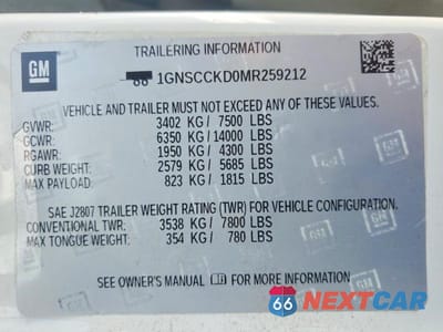 Zdjęcie 13 z 13 samochodu: 2021 CHEVROLET SUBURBAN C1500 LT VIN:1GNSCCKD0MR259212 - miniatura