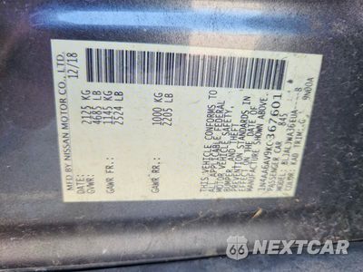 Zdjęcie 12 z 12 samochodu: 2019 NISSAN MAXIMA 3.5 SV VIN:1N4AA6AV9KC367601 - miniatura