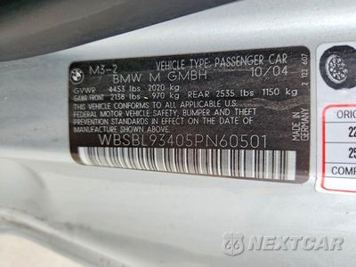Zdjęcie 13 z 13 samochodu: 2005 BMW M3 AUTOMATIC VIN:WBSBL93405PN60501 - miniatura
