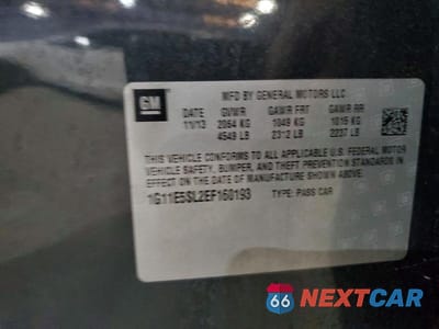 Zdjęcie 12 z 12 samochodu: 2014 CHEVROLET MALIBU 2LT VIN:1G11E5SL2EF160193 - miniatura
