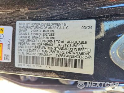 Zdjęcie 12 z 12 samochodu: 2024 HONDA ACCORD HYBRID SPORT-L VIN:1HGCY2F73RA053371 - miniatura