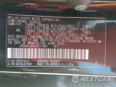 Zdjęcie 13 z 13 samochodu: 2010 TOYOTA 4RUNNER TRAIL VIN:JTEBU5JR6A5017487 - miniatura