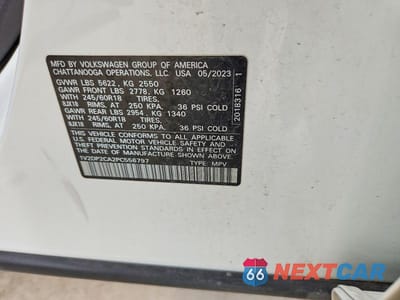 Zdjęcie 12 z 12 samochodu: 2023 VOLKSWAGEN ATLAS SE VIN:1V2DP2CA2PC556797 - miniatura