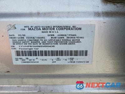 Zdjęcie 13 z 13 samochodu: 2009 MAZDA 6 I VIN:1YVHP81H095M50436 - miniatura
