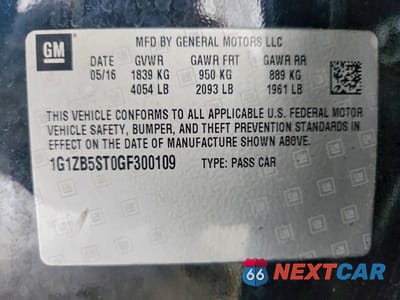 Zdjęcie 13 z 13 samochodu: 2016 CHEVROLET MALIBU LS VIN:1G1ZB5ST0GF300109 - miniatura