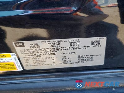 Zdjęcie 12 z 12 samochodu: 2015 GMC ACADIA DENALI VIN:1GKKVTKD2FJ239309 - miniatura