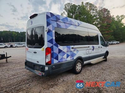 Trzecie zdjęcie samochodu z tyłu: 2018 FORD TRANSIT T-350HD HANDICAP ACCESSIBLE VIN:1FTBW3XM2JKA80330 - miniatura
