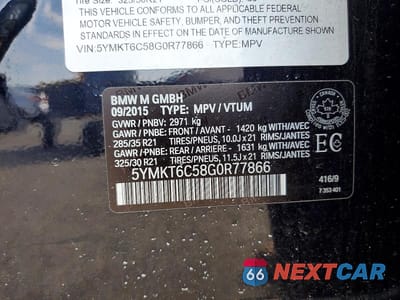 Zdjęcie 12 z 12 samochodu: 2016 BMW X5 M VIN:5YMKT6C58G0R77866 - miniatura