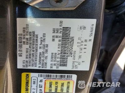Zdjęcie 12 z 12 samochodu: 2017 FORD FUSION SE VIN:3FA6P0HD4HR228694 - miniatura