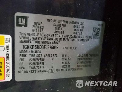 Zdjęcie 13 z 13 samochodu: 2015 GMC ACADIA SLT-2 VIN:1GKKRSKD3FJ376032 - miniatura