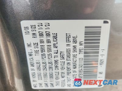 Zdjęcie 12 z 12 samochodu: 2007 ACURA RDX VIN:5J8TB18547A011103 - miniatura
