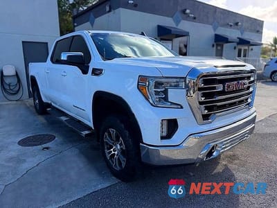 Czwarte zdjęcie samochodu z boku: 2021 GMC SIERRA K1500 SLE VIN:1GTU9BET4MZ191297 - miniatura