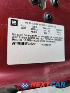 Zdjęcie 12 z 12 samochodu: 2005 CHEVROLET IMPALA VIN:2G1WF52E459315792 - miniatura