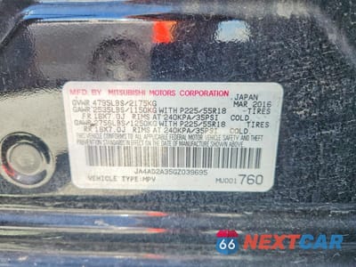 Zdjęcie 13 z 13 samochodu: 2016 MITSUBISHI OUTLANDER ES VIN:JA4AD2A35GZ039695 - miniatura