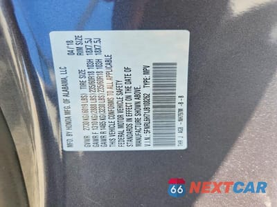 Zdjęcie 14 z 14 samochodu: 2018 HONDA ODYSSEY EXL VIN:5FNRL6H71JB108262 - miniatura