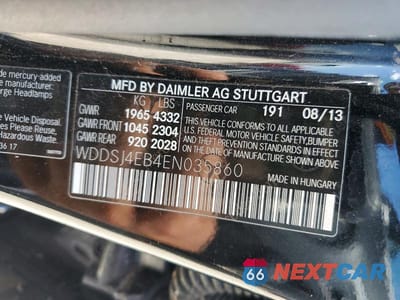 Zdjęcie 13 z 13 samochodu: 2014 MERCEDES-BENZ CLA 250 VIN:WDDSJ4EB4EN035860 - miniatura