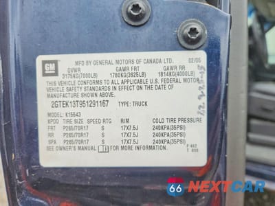 Zdjęcie 13 z 13 samochodu: 2005 GMC NEW SIERRA K1500 VIN:2GTEK13T951291167 - miniatura