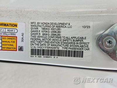 Zdjęcie 12 z 12 samochodu: 2024 HONDA ACCORD EX VIN:1HGCY1F30RA008752 - miniatura