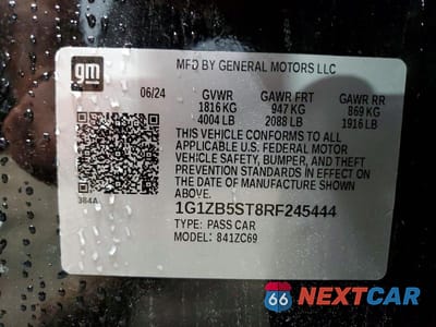 Zdjęcie 12 z 12 samochodu: 2024 CHEVROLET MALIBU LS VIN:1G1ZB5ST8RF245444 - miniatura