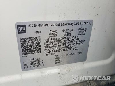Zdjęcie 13 z 13 samochodu: 2022 CHEVROLET EQUINOX LT VIN:3GNAXKEV1NL211001 - miniatura