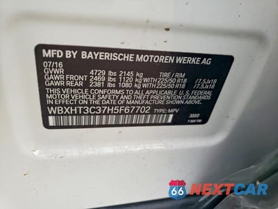 Zdjęcie 14 z 14 samochodu: 2017 BMW X1 XDRIVE28I VIN:WBXHT3C37H5F67702 - miniatura
