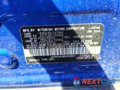 Zdjęcie 14 z 14 samochodu: 2024 MITSUBISHI OUTLANDER SPORT S/SE VIN:JA4ARUAU9RU008861 - miniatura