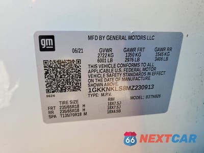 Zdjęcie 13 z 13 samochodu: 2021 GMC ACADIA SLE VIN:1GKKNKLS8MZ230913 - miniatura