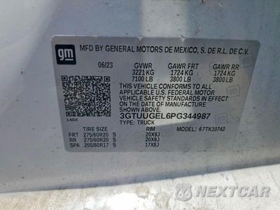 Zdjęcie 12 z 12 samochodu: 2023 GMC SIERRA K1500 DENALI VIN:3GTUUGEL6PG344987 - miniatura