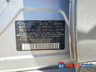 Zdjęcie 12 z 12 samochodu: 2013 HYUNDAI SONATA HYBRID VIN:KMHEC4A42DA079530 - miniatura