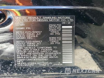 Zdjęcie 13 z 13 samochodu: 2015 NISSAN ROGUE SV VIN:KNMAT2MV3FP501140 - miniatura