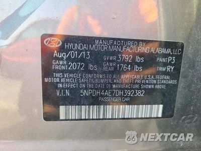 Zdjęcie 12 z 12 samochodu: 2013 HYUNDAI ELANTRA LIMITED VIN:5NPDH4AE7DH392382 - miniatura