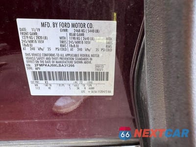 Zdjęcie 12 z 12 samochodu: 2020 FORD EDGE SEL VIN:2FMPK4J9XLBA31266 - miniatura