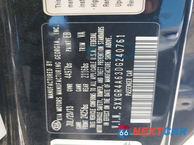 Zdjęcie 12 z 12 samochodu: 2013 KIA OPTIMA SX VIN:5XXGR4A63DG240761 - miniatura