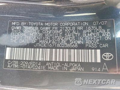Zdjęcie 12 z 12 samochodu: 2008 SCION TC BASE VIN:JTKDE167180238568 - miniatura
