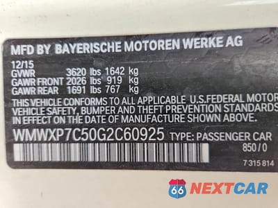 Zdjęcie 13 z 13 samochodu: 2016 MINI COOPER S VIN:WMWXP7C50G2C60925 - miniatura