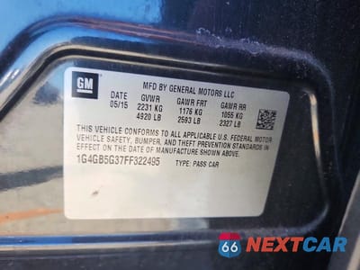 Zdjęcie 12 z 12 samochodu: 2015 BUICK LACROSSE VIN:1G4GB5G37FF322495 - miniatura