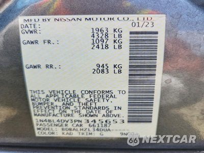 Zdjęcie 13 z 13 samochodu: 2023 NISSAN ALTIMA SV VIN:1N4BL4DV3PN345653 - miniatura