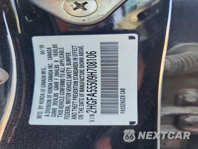 Zdjęcie 13 z 13 samochodu: 2009 HONDA CIVIC SI VIN:2HGFA55509H708106 - miniatura